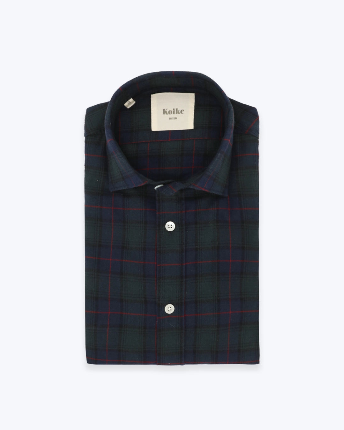 CAMISA KOIKE DE CUADROS VERDE, AZUL Y ROJO