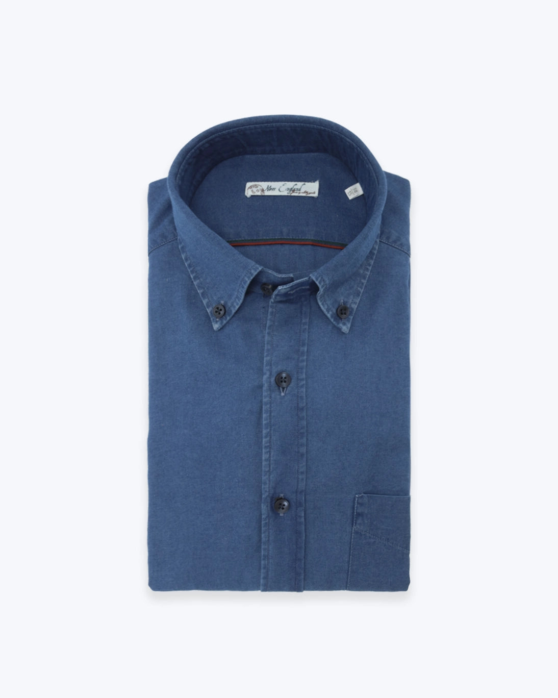 CAMISA DENIM AZUL CON BOLSILLO NEW ENGLAND