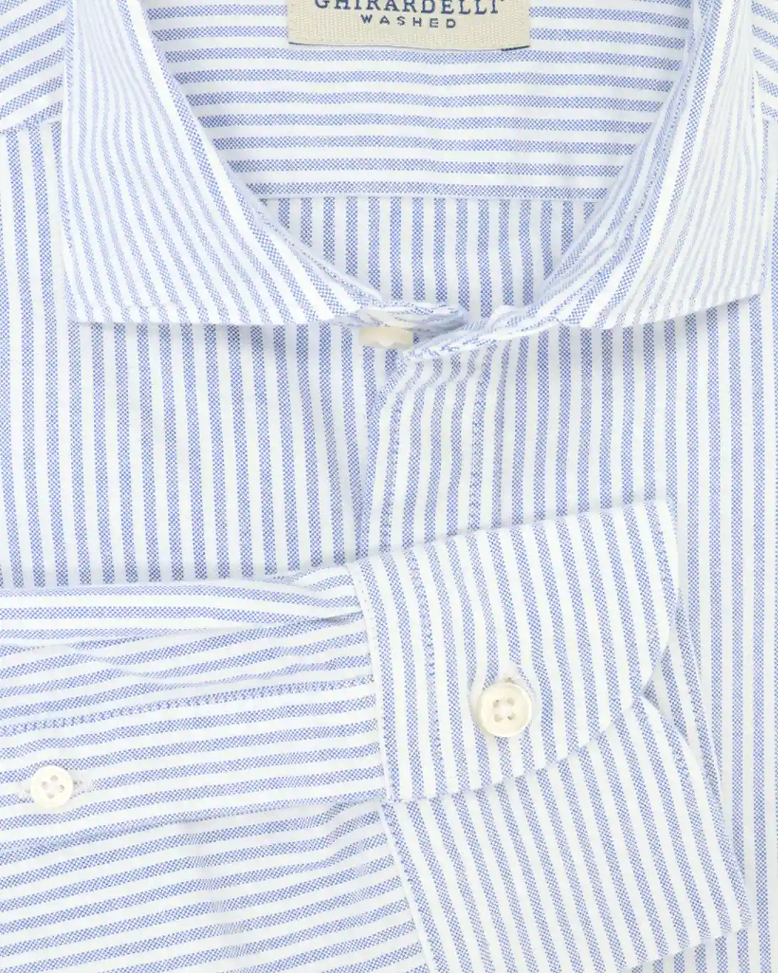 CAMISA OXFORD DE RAYAS AZULES GHIRARDELLI