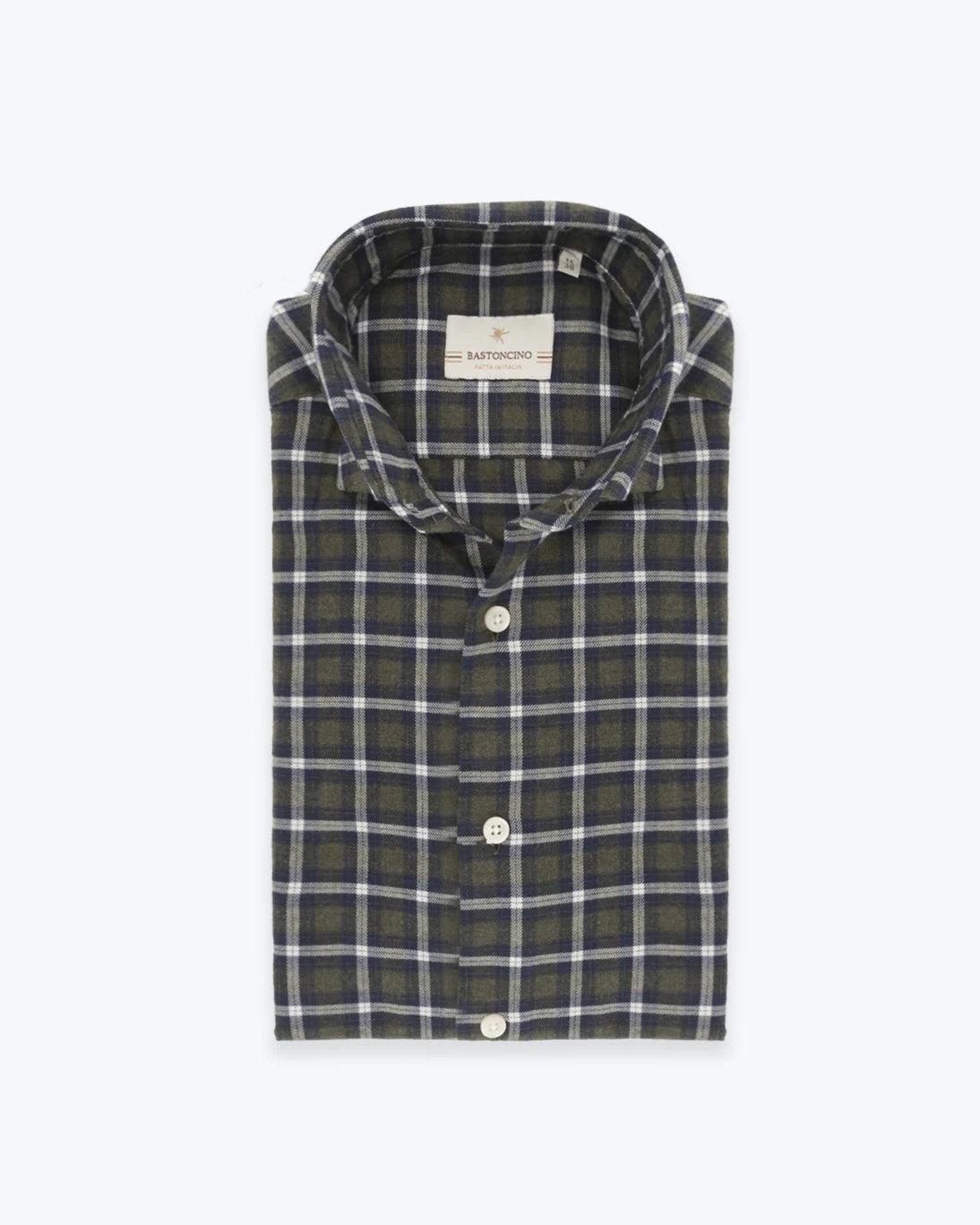 CAMISA DE CUADROS VERDE Y AZUL BASTONCINO