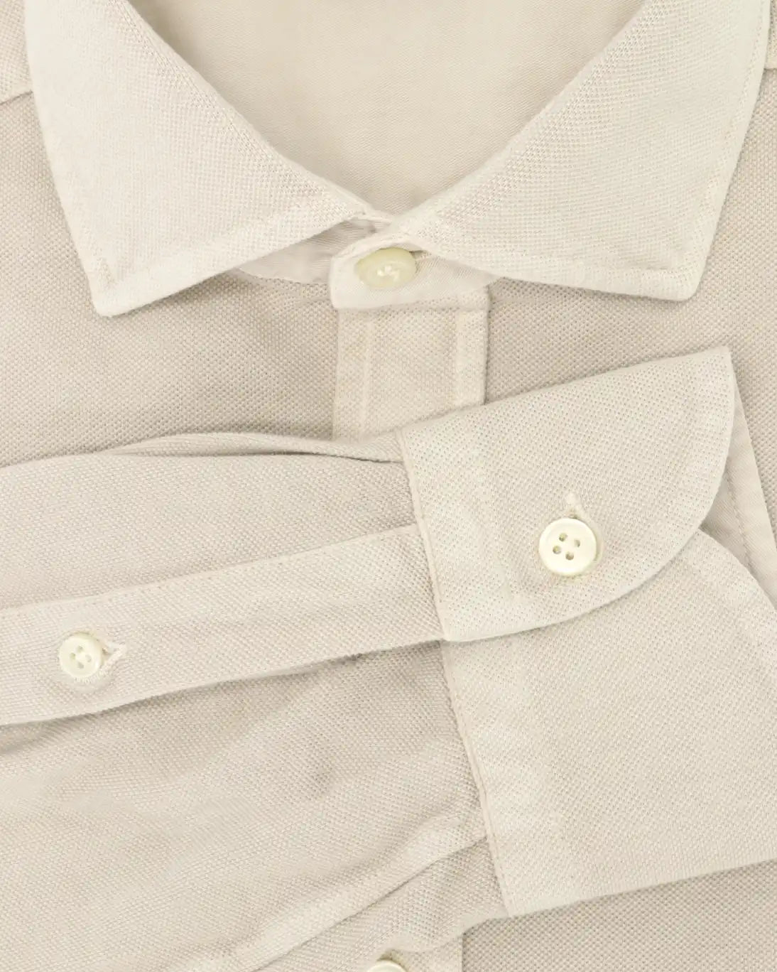 CAMISA PIQUÉ H.K. TAPETA SONRISA BEIGE