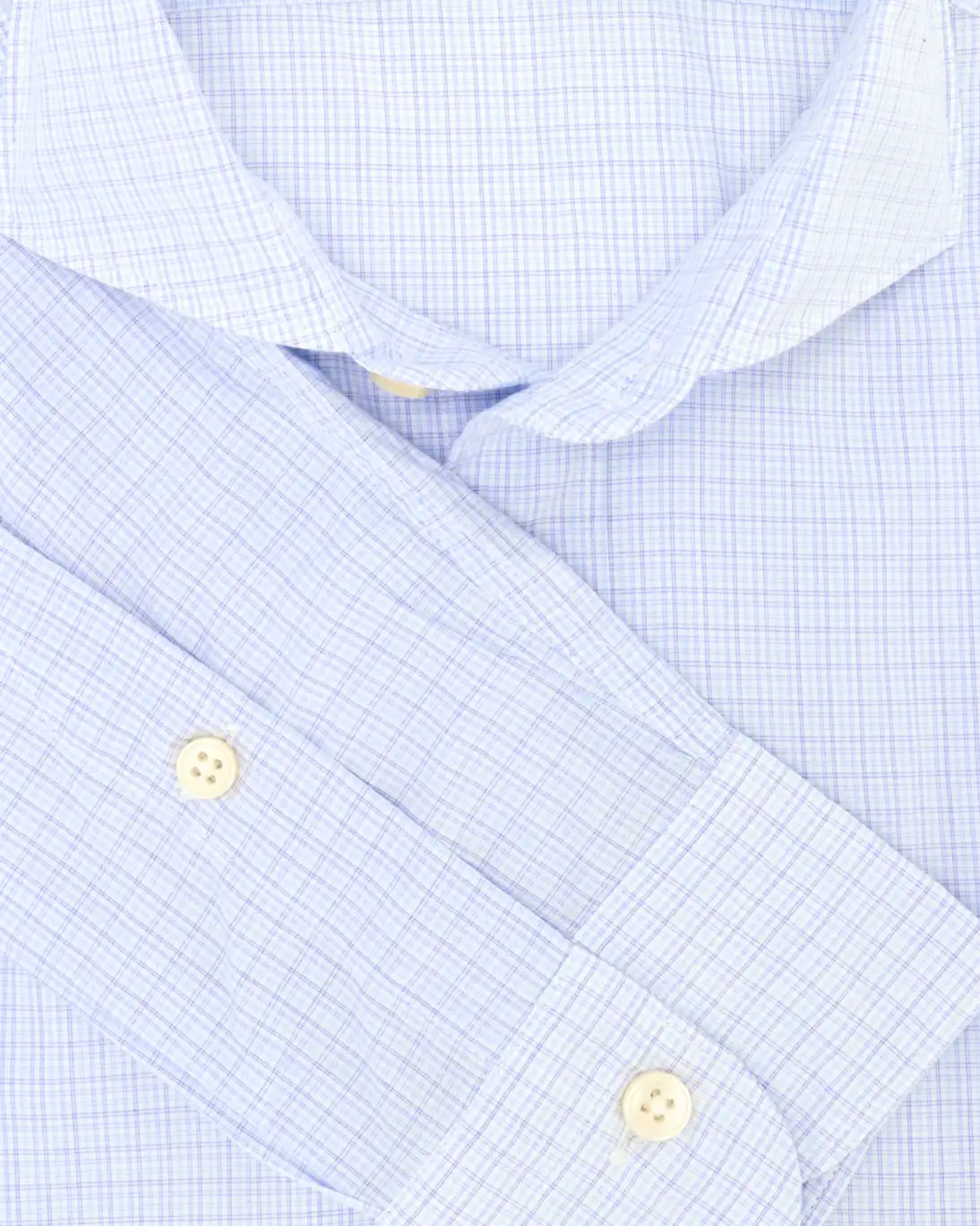 CAMISA DE CUADRO PEQUEÑO AZUL NEW ENGLAND