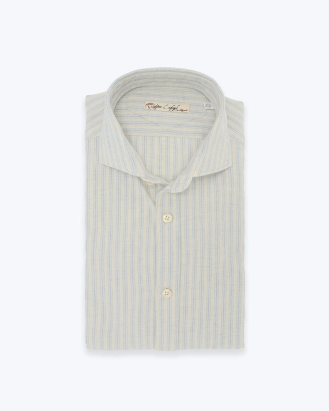 CAMISA DE RAYAS CRUDO Y AZUL NEW ENGLAND