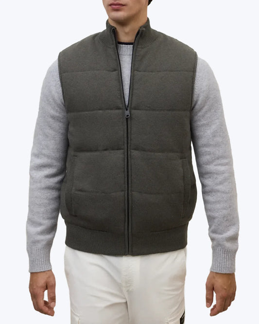 CHALECO CON CREMALLERA VERDE ECOALF