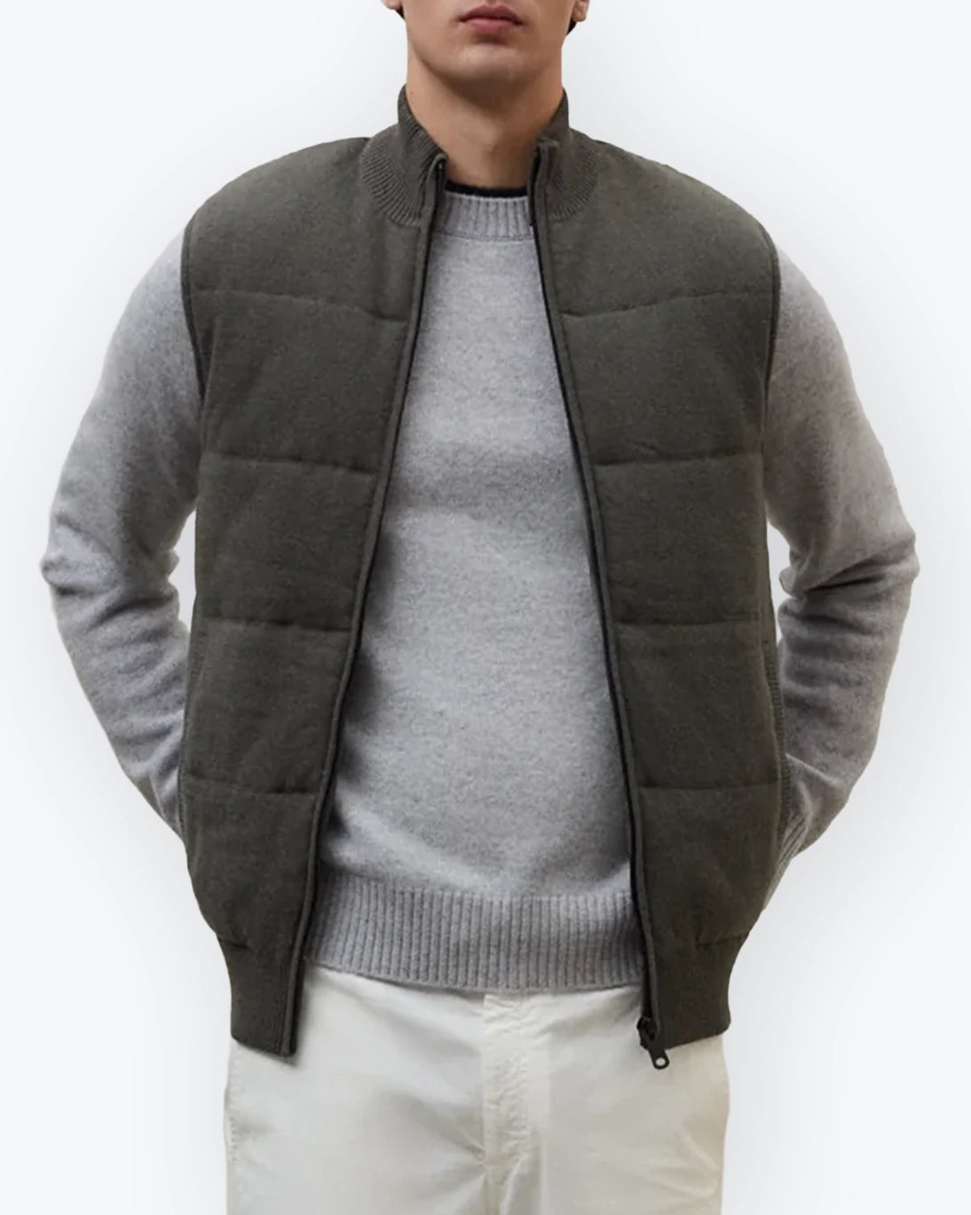 CHALECO CON CREMALLERA VERDE ECOALF
