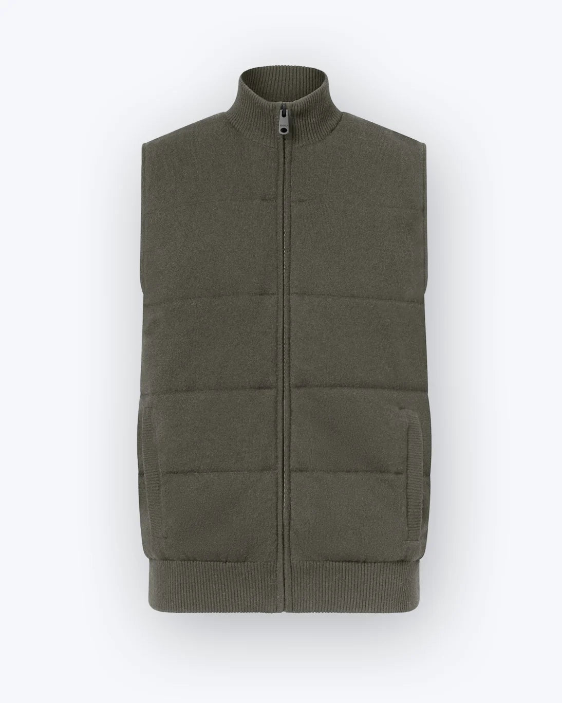 CHALECO CON CREMALLERA VERDE ECOALF