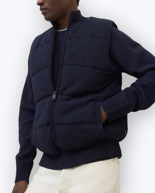 CHALECO CON CREMALLERA AZUL ECOALF