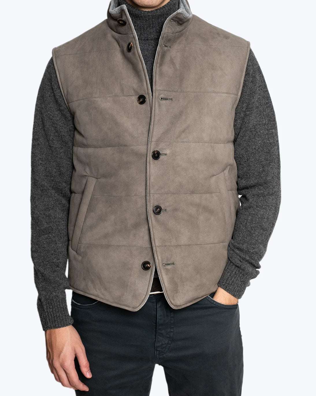 CHALECO DE PLUMA TOPO RVL