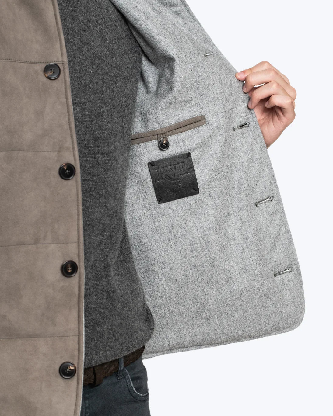 CHALECO DE PLUMA TOPO RVL