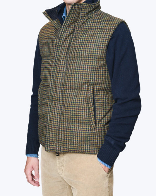 CHALECO PATA DE GALLO VERDE Y BURDEOS ZEROSETTANTA