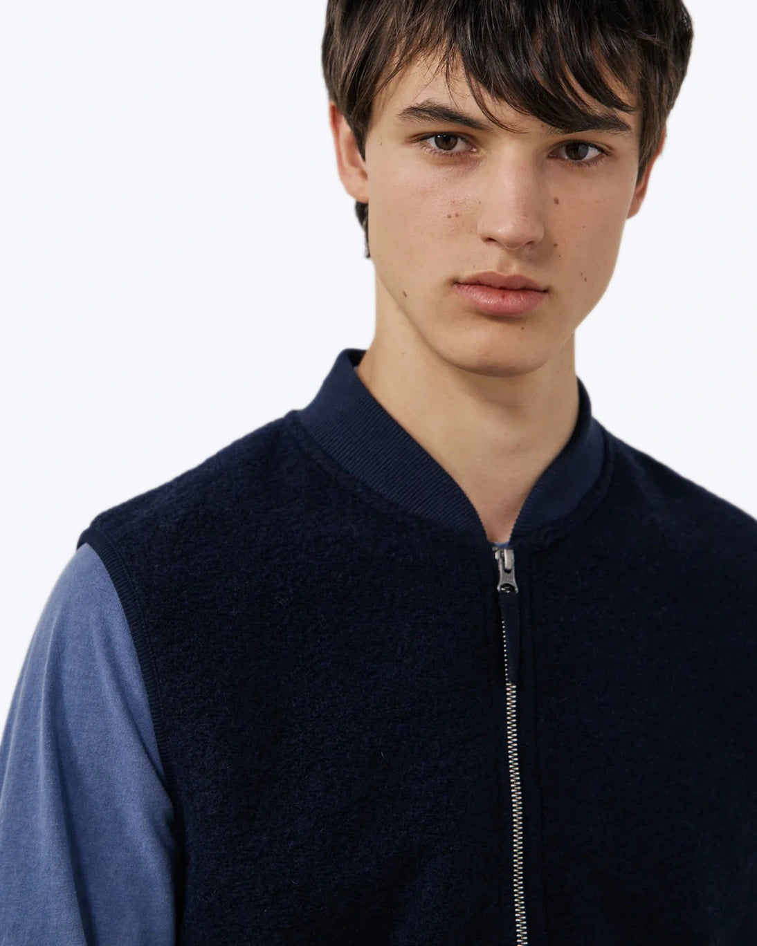 CHALECO CON CREMALLERA NAVY HARTFORD