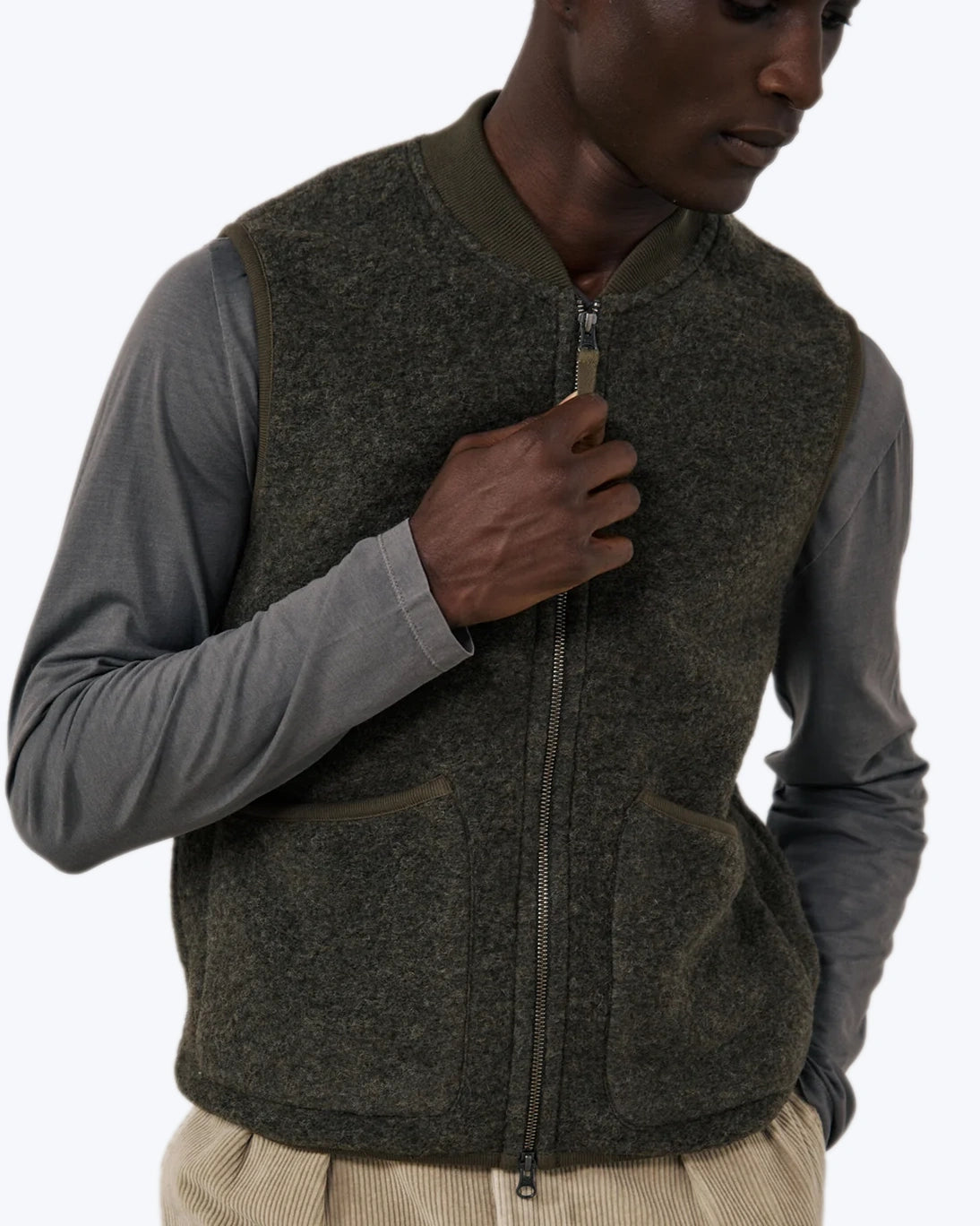 CHALECO CON CREMALLERA VERDE HARTFORD