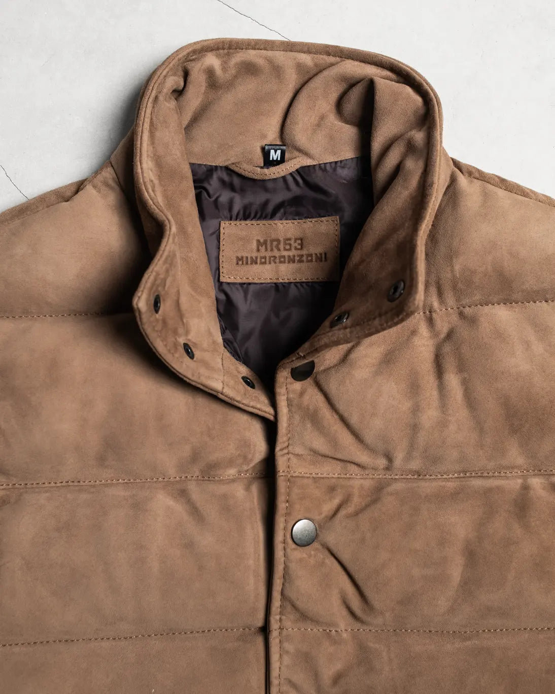 CHALECO ACOLCHADO MINORONZONI MARRÓN