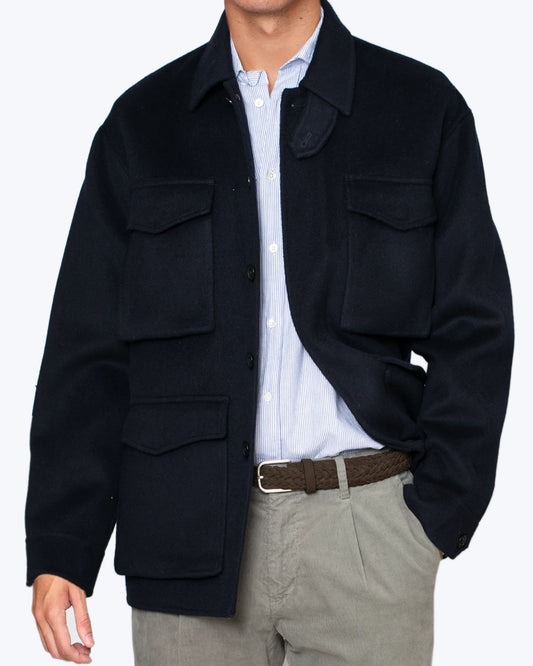 CAZADORA DE LANA AZUL HARTFORD