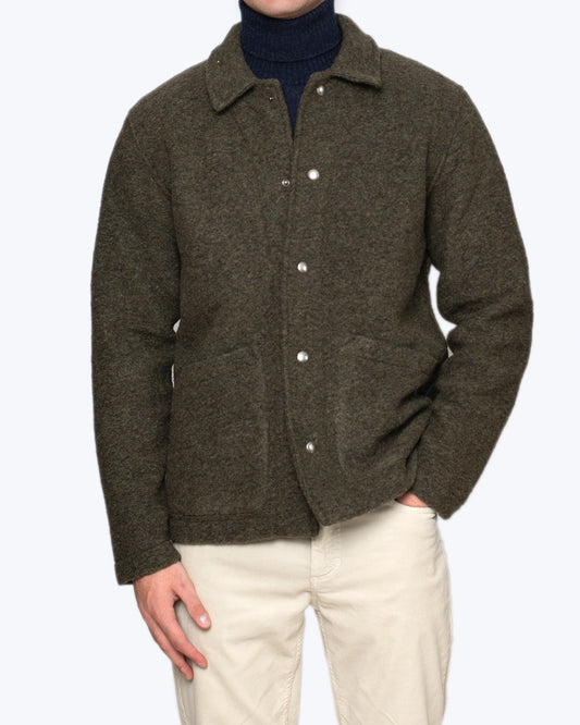 CAZADORA VERDE DE LANA HARTFORD