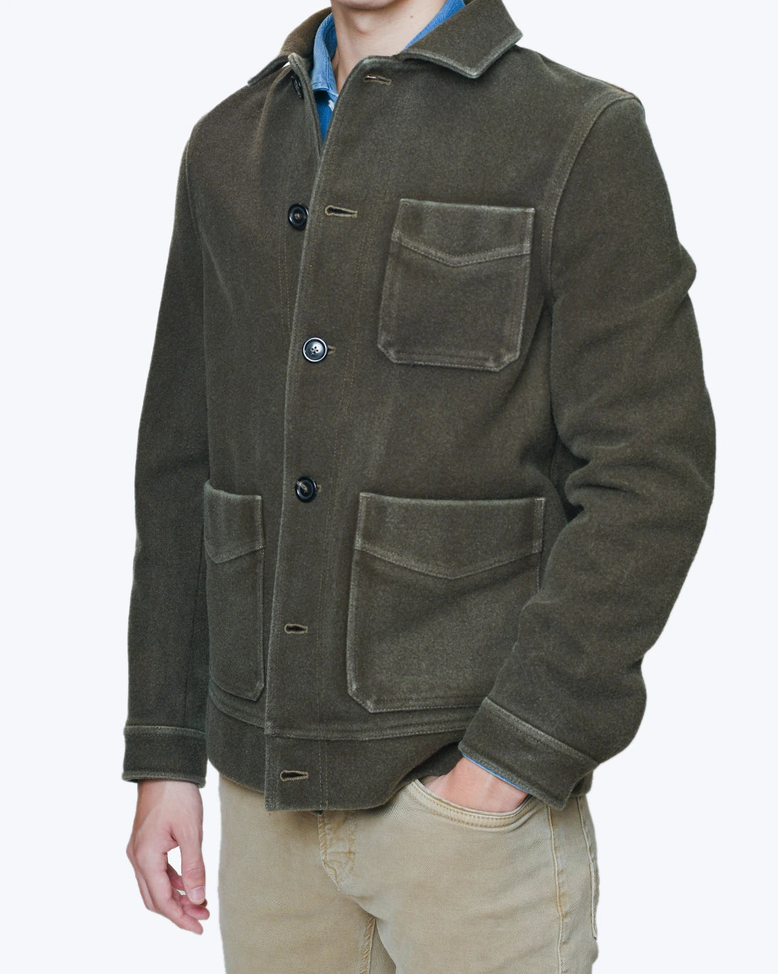 CAZADORA VERDE DE LANA CIRCOLO