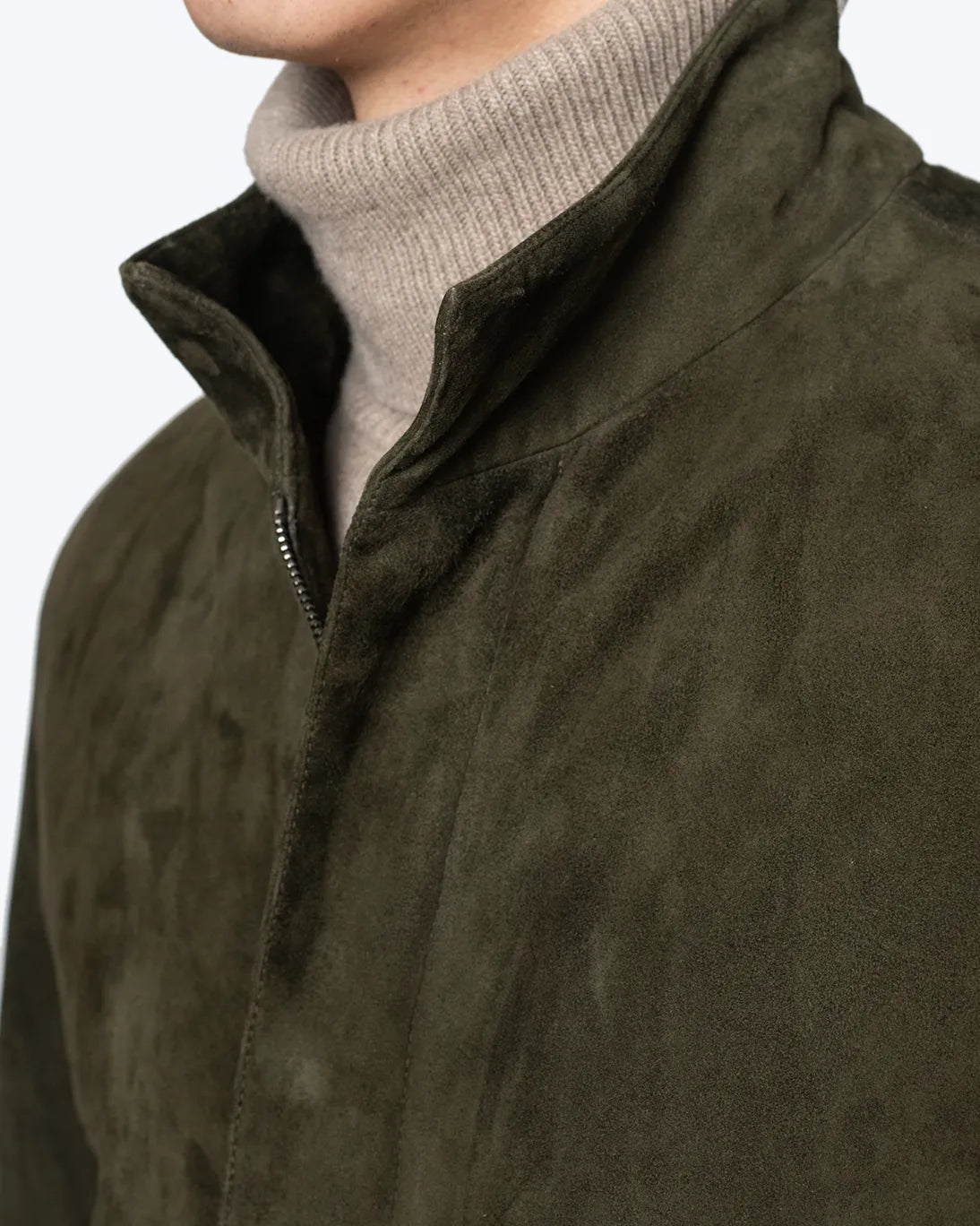 CAZADORA DE PIEL VERDE RVL