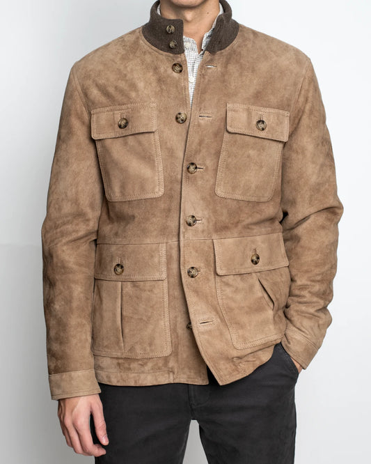 CAZADORA DE ANTE BEIGE VALSTAR