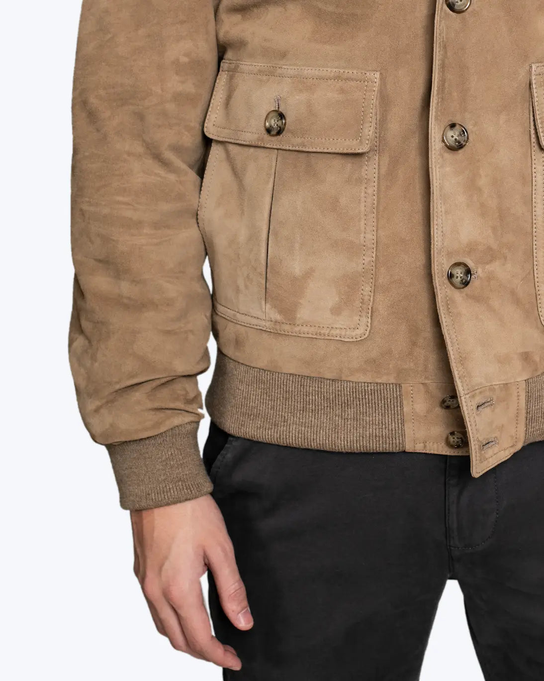 CAZADORA DE ANTE BEIGE VALSTAR