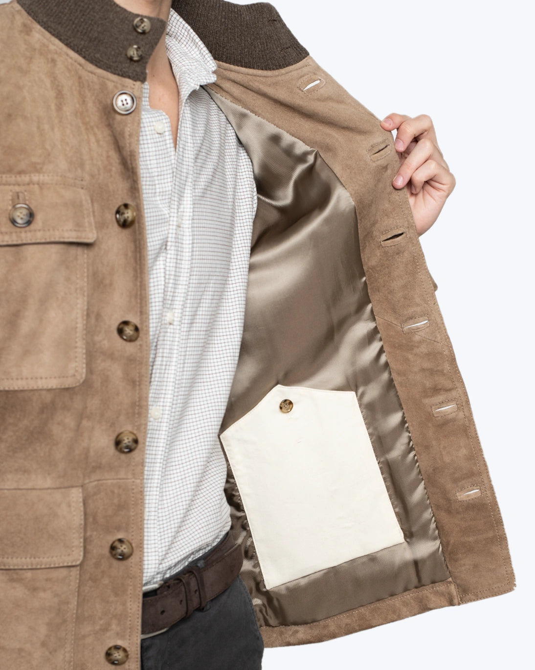 CAZADORA DE ANTE BEIGE VALSTAR