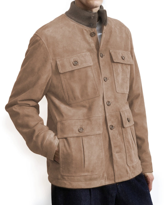 CAZADORA DE ANTE BEIGE VALSTAR