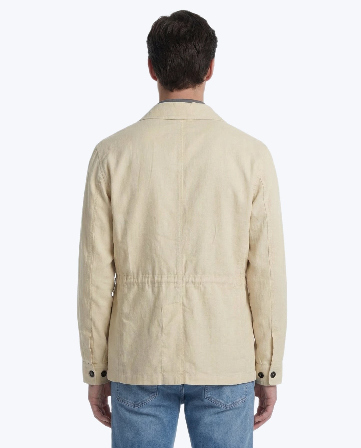 CHAQUETA CON LINO BEIGE MANTO