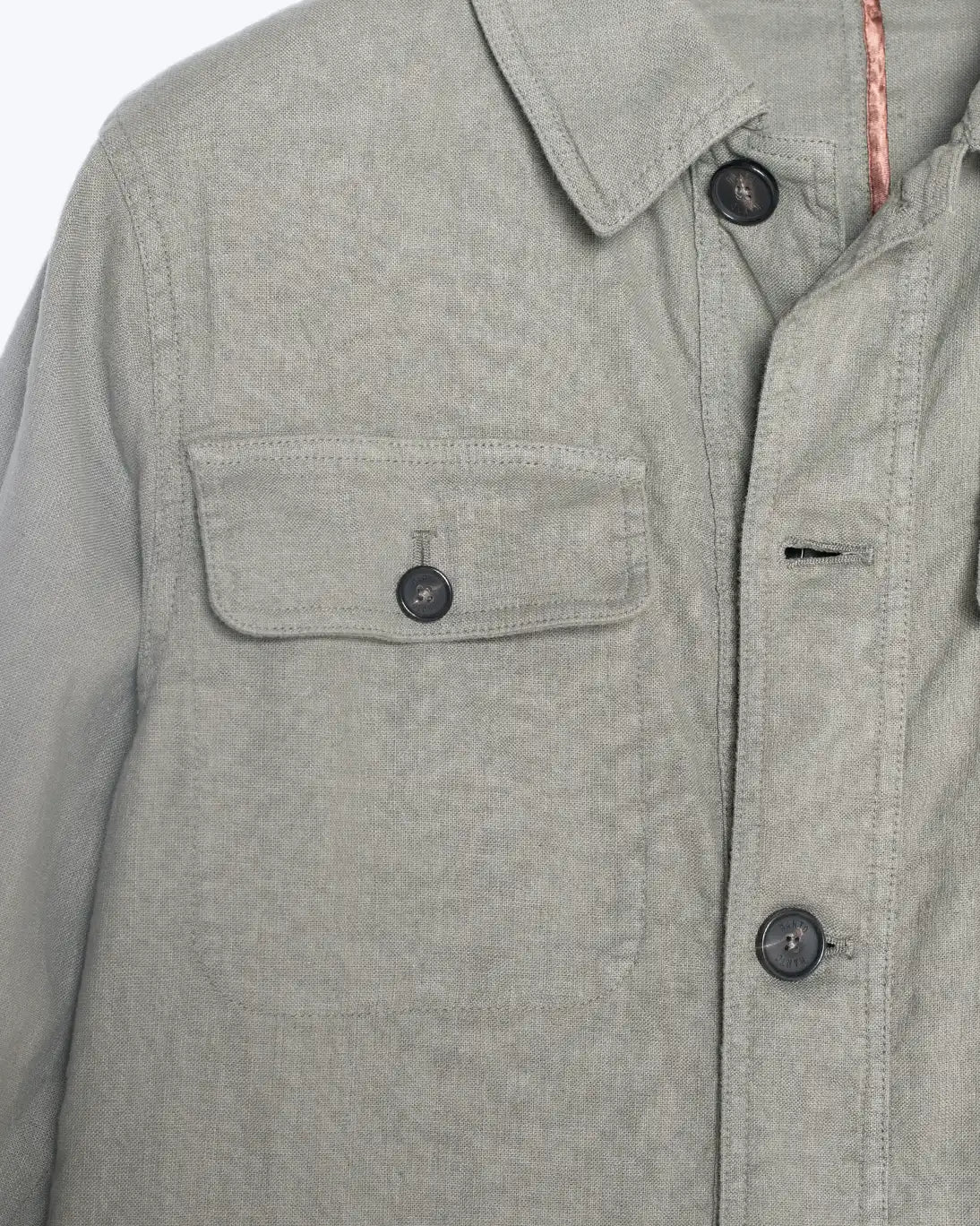 CHAQUETA CON LINO VERDE MANTO