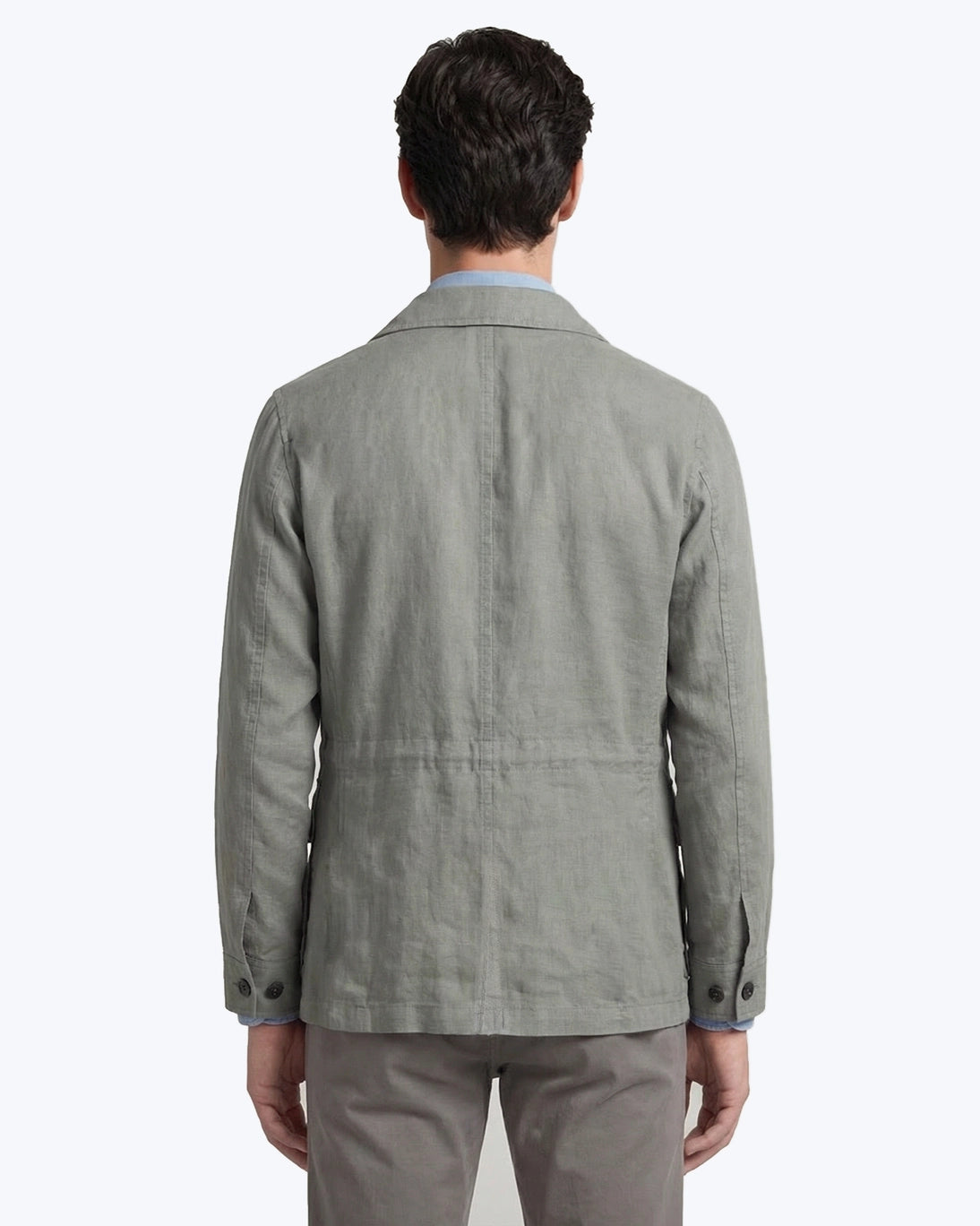 CHAQUETA CON LINO VERDE MANTO