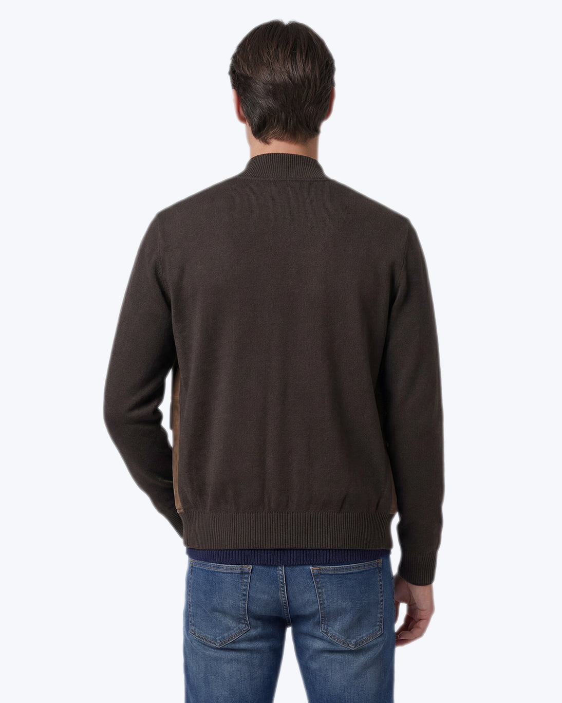 CAZADORA MARRÓN DE PIEL Y PUNTO THE JACK LEATHERS