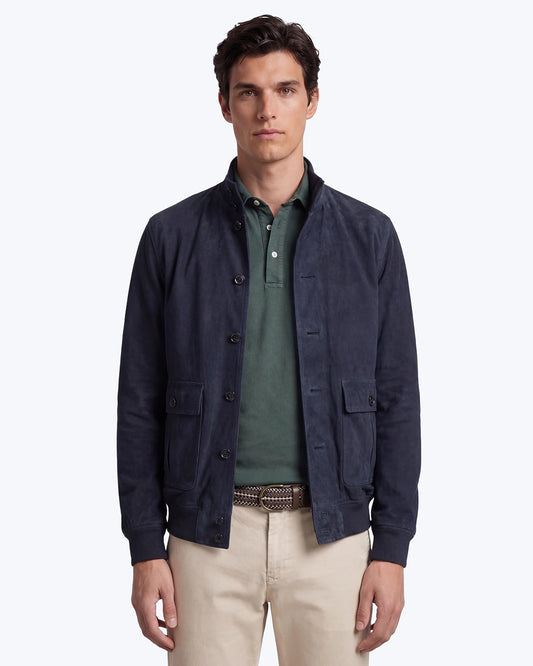 CAZADORA VASTARINO DE ANTE AZUL VALSTAR