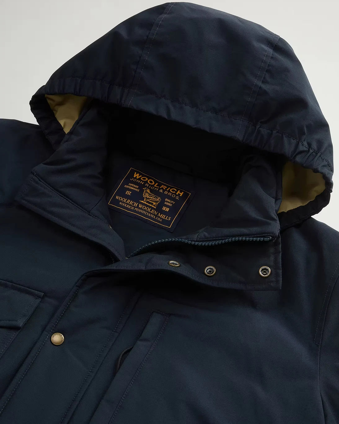 PARKA WOOLRICH AZUL TRES BOLSILLOS
