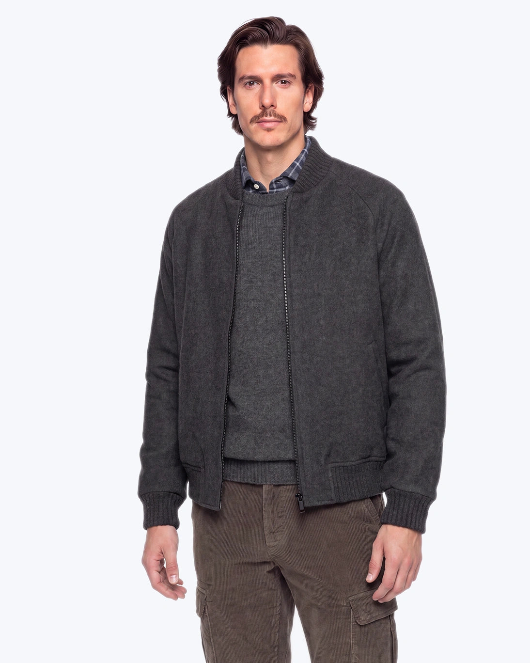 BOMBER DE LANA GRIS CIRCOLO 1901