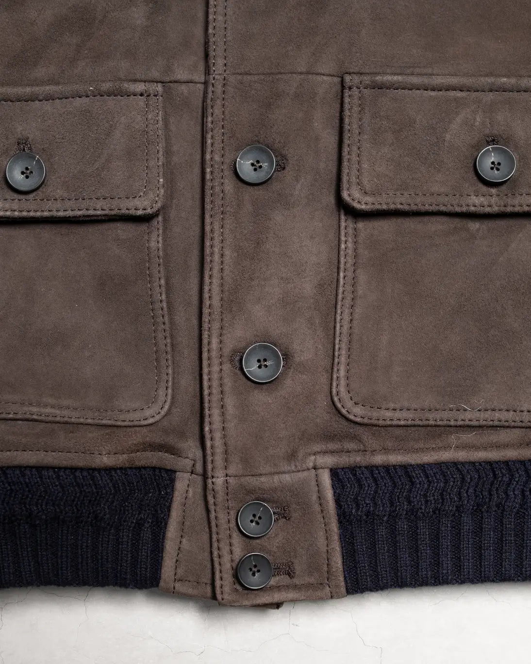 CAZADORA COMBINADA MARRÓN Y NAVY THE JACK LEATHERS