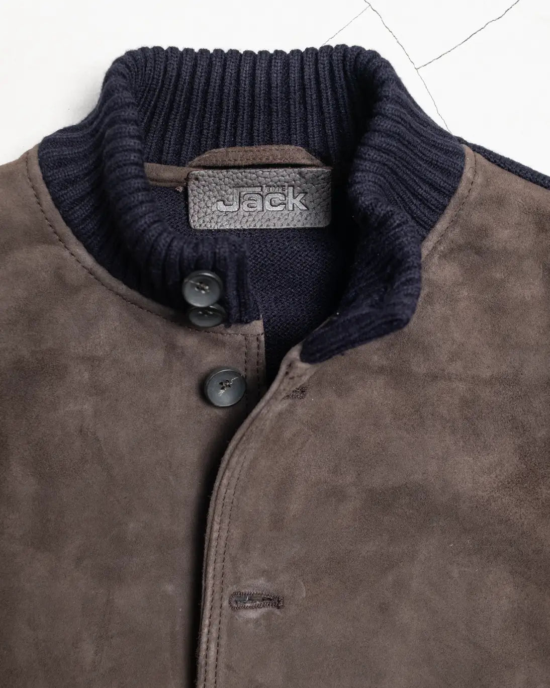 CAZADORA COMBINADA MARRÓN Y NAVY THE JACK LEATHERS