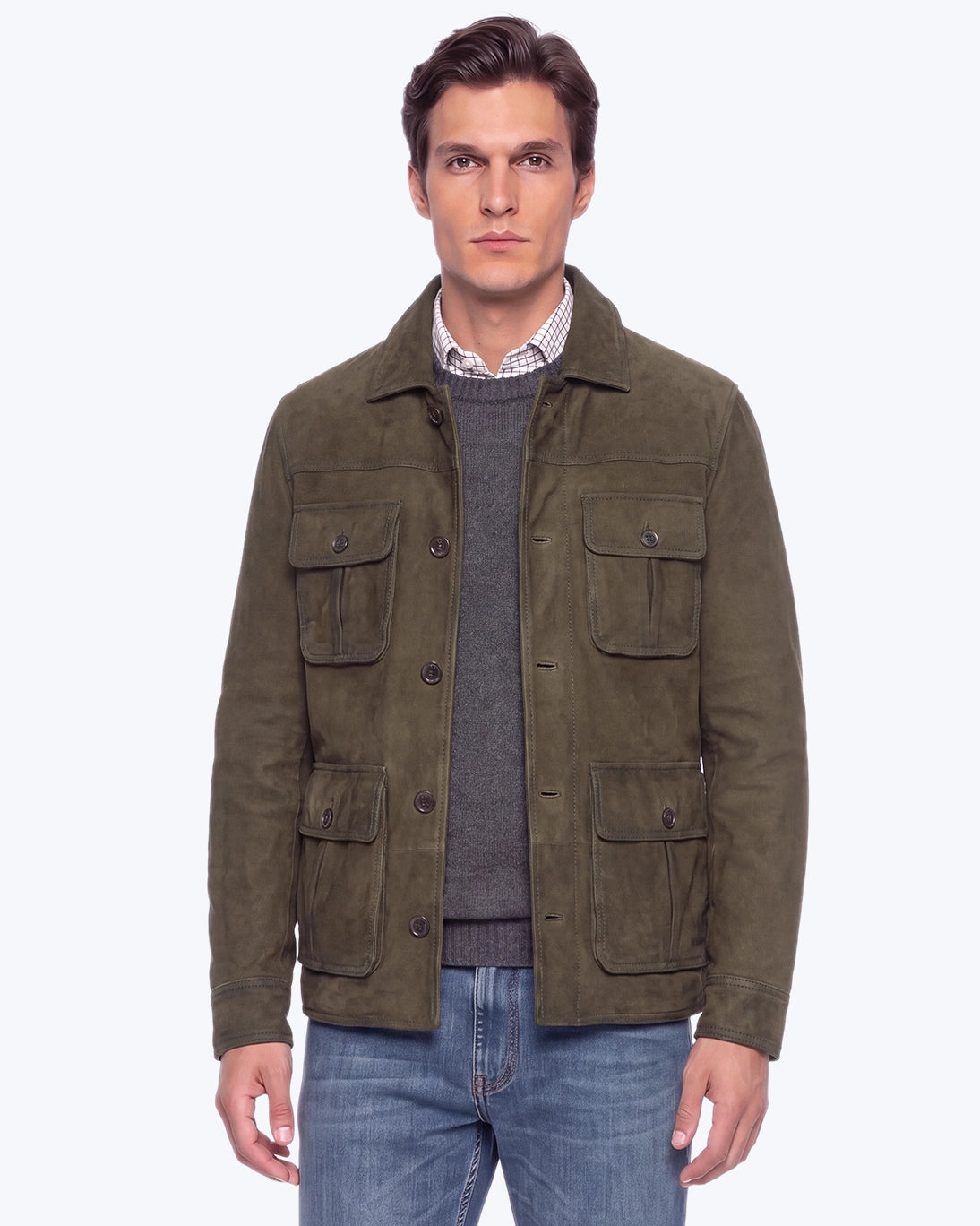 CAZADORA VERDE GIACOMO D´AMICO CUATRO BOLSILLOS