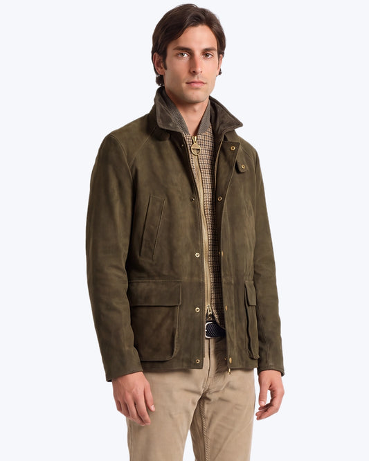 CAZADORA VERDE CON CHALECO THE JACK LEATHERS