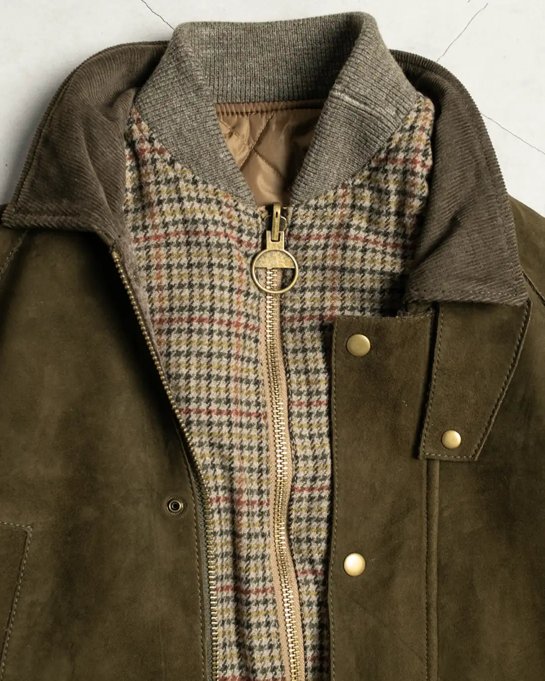 CAZADORA VERDE CON CHALECO THE JACK LEATHERS
