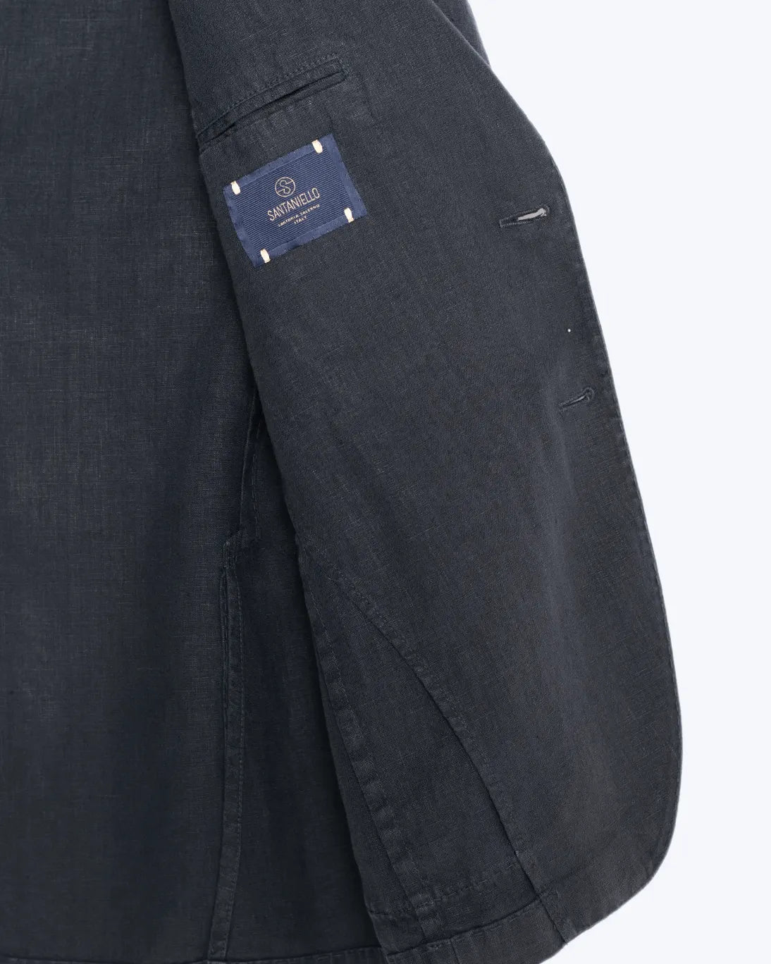 BLAZER DE LINO AZUL SANTANIELLO