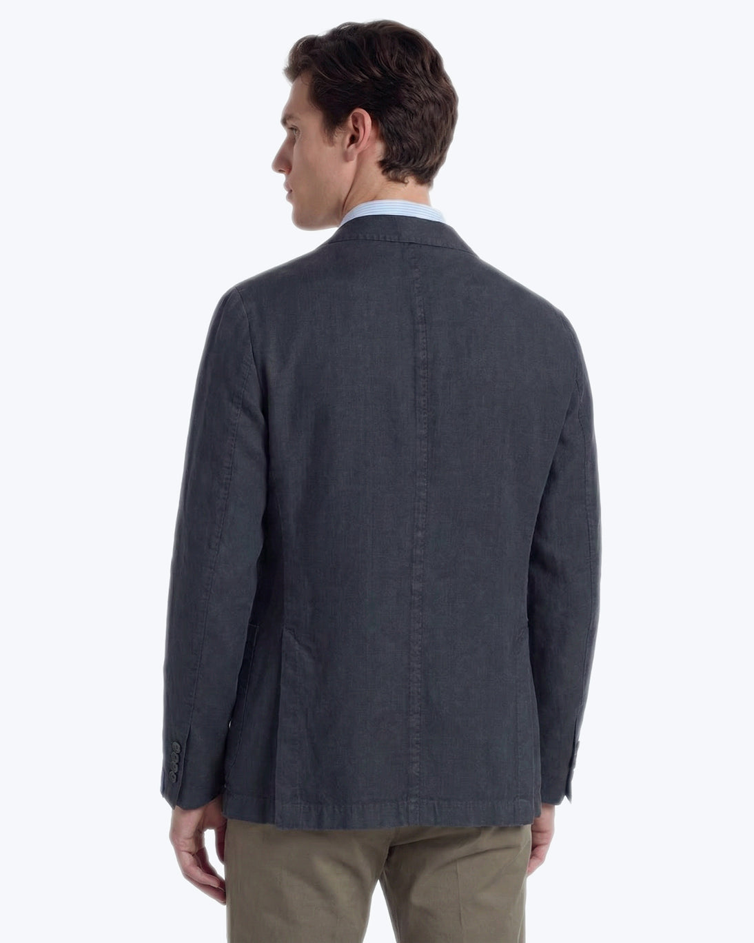 BLAZER DE LINO AZUL SANTANIELLO