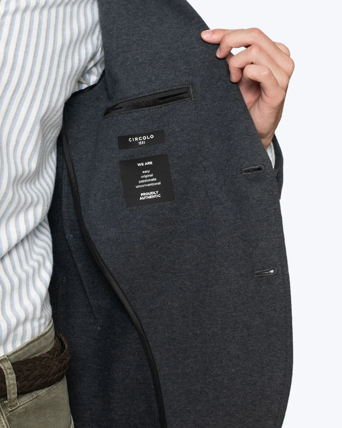 BLAZER DE ALGODÓN GRIS CIRCOLO