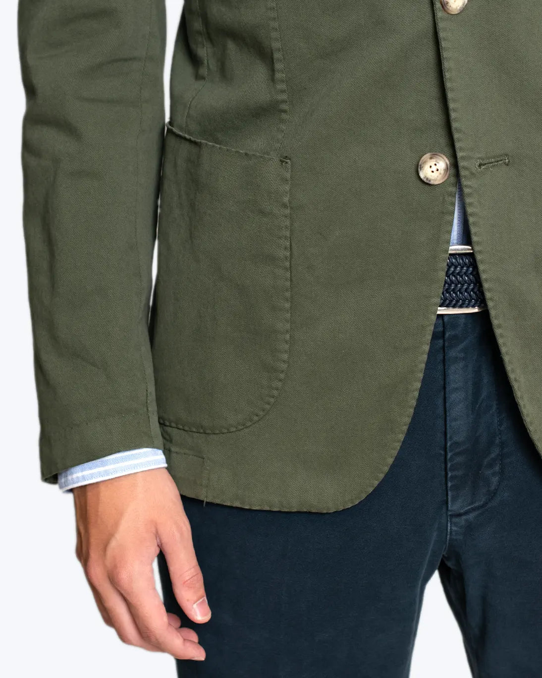 BLAZER VERDE OSCURO DE ALGODÓN JERRY KEY