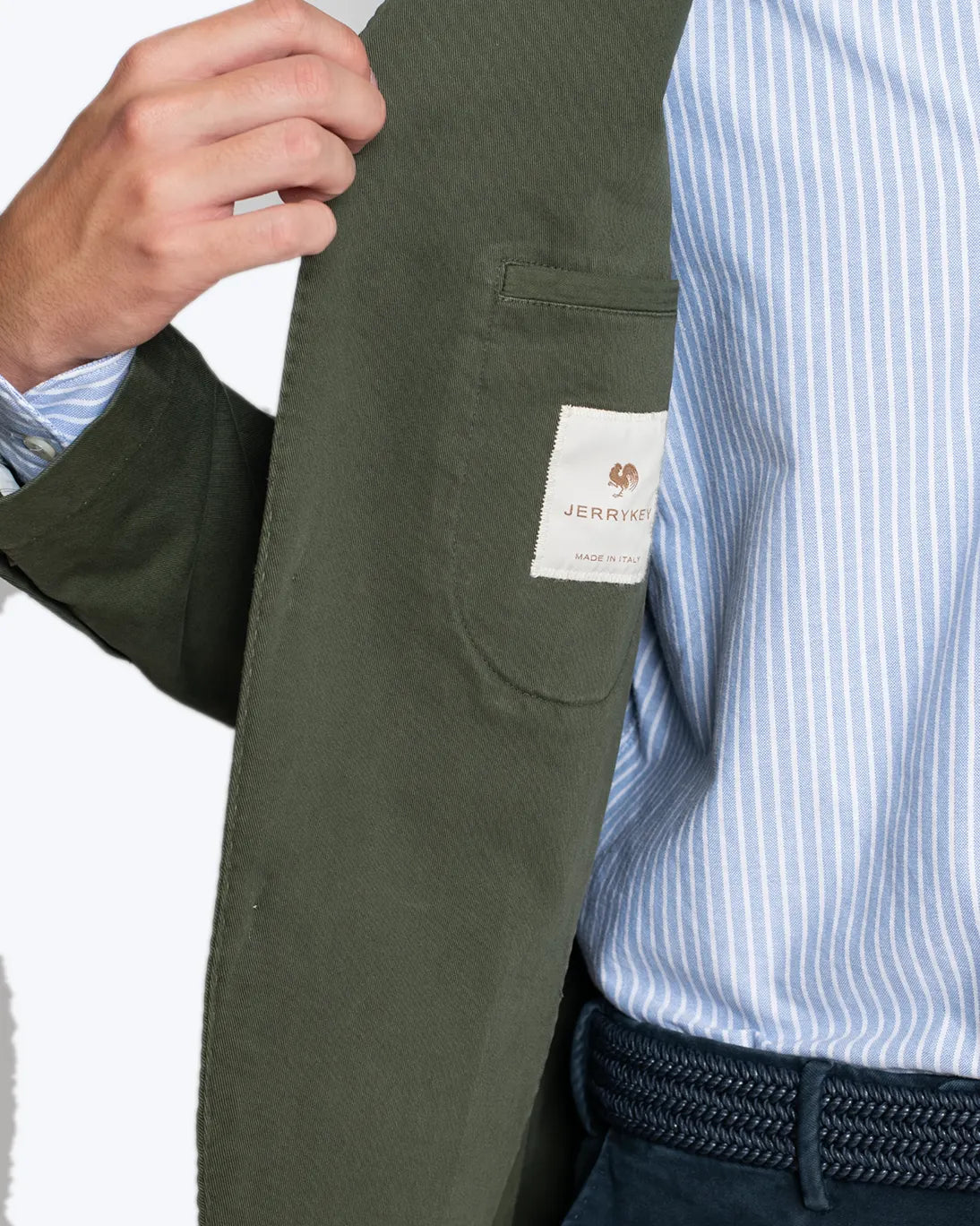 BLAZER VERDE OSCURO DE ALGODÓN JERRY KEY