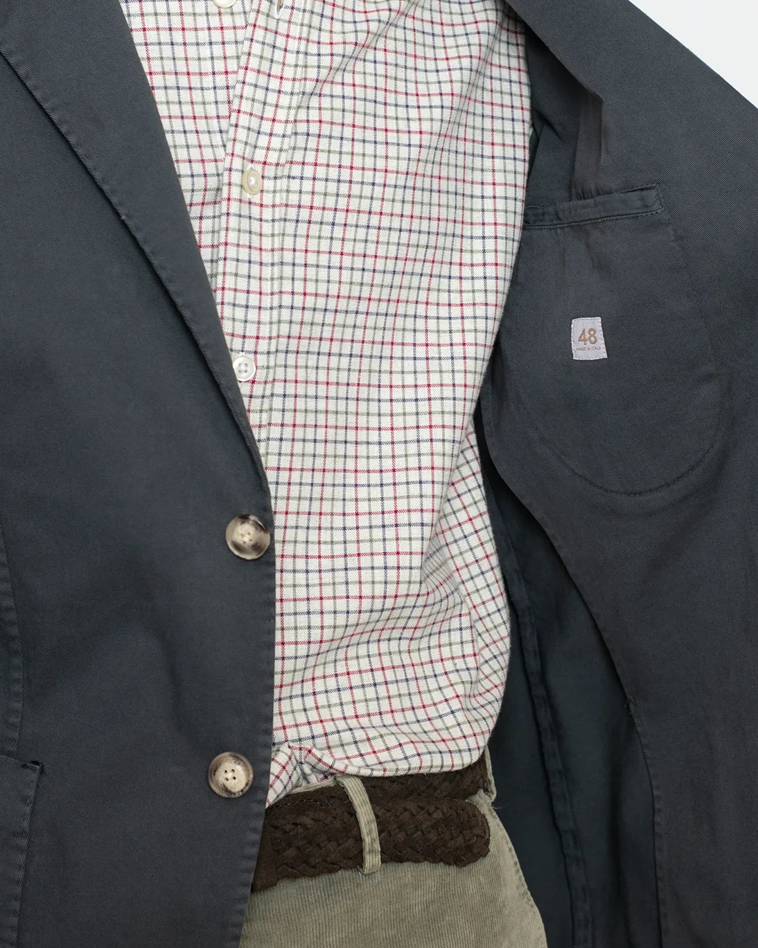 BLAZER GRIS OSCURO DE ALGODÓN JERRY KEY