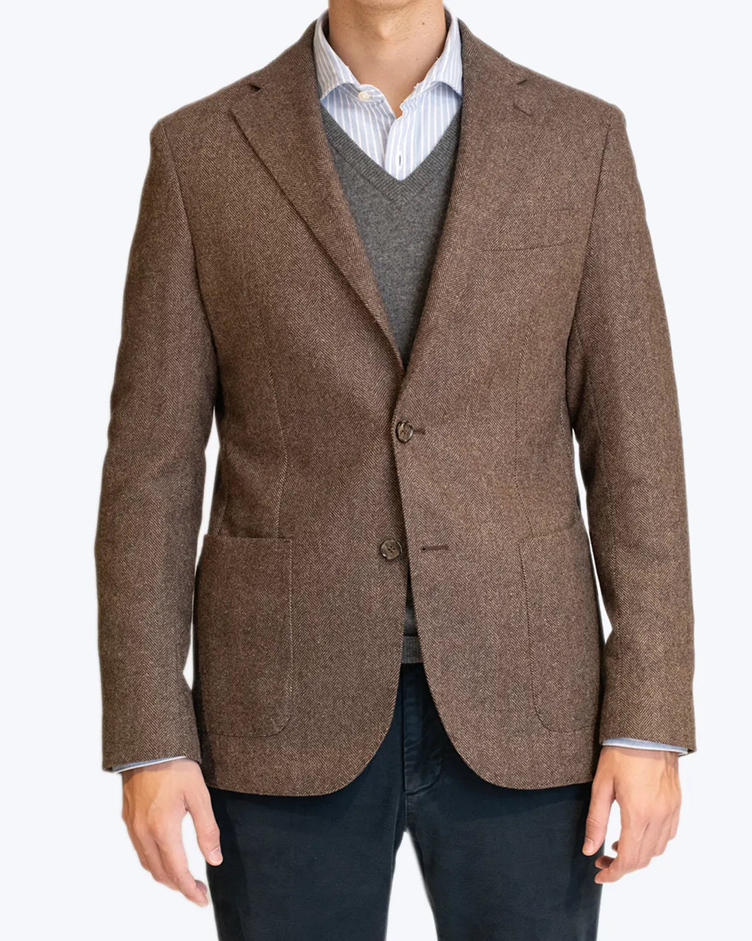 BLAZER  ESPIGA MARRÓN DE LANA L.B.M 1911