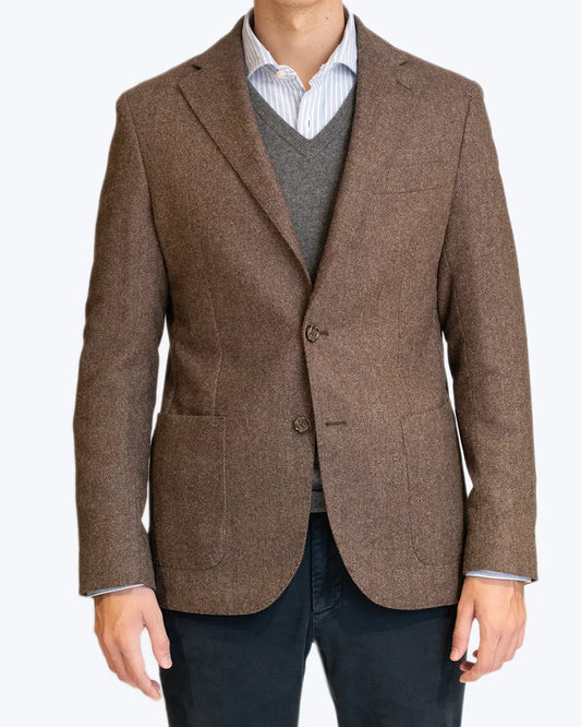 BLAZER  ESPIGA MARRÓN DE LANA L.B.M 1911