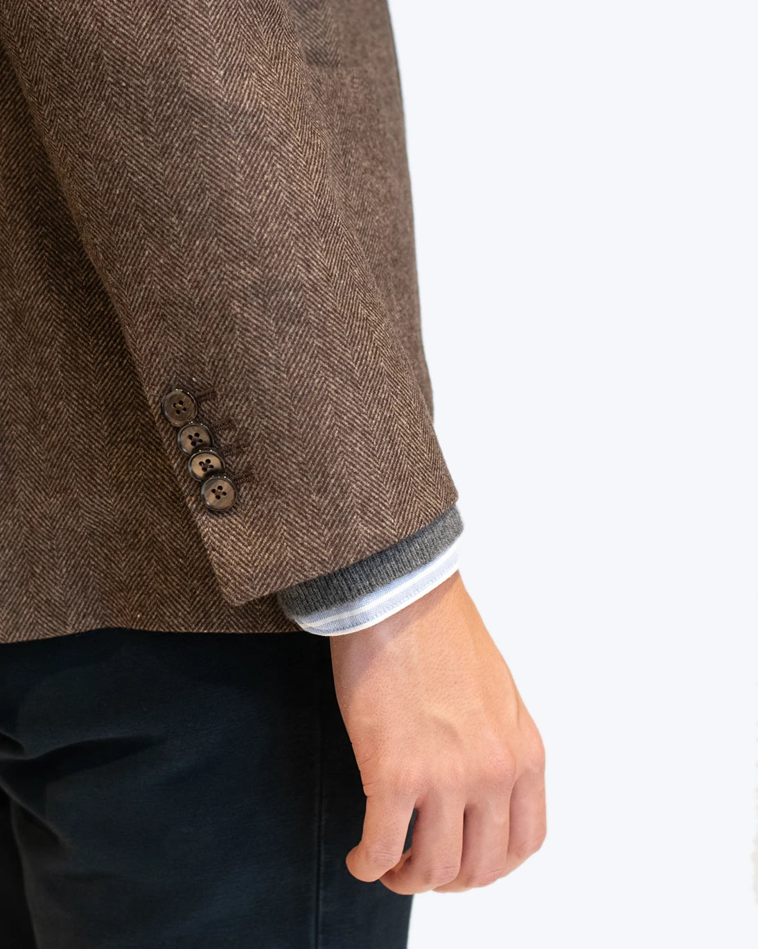 BLAZER  ESPIGA MARRÓN DE LANA L.B.M 1911