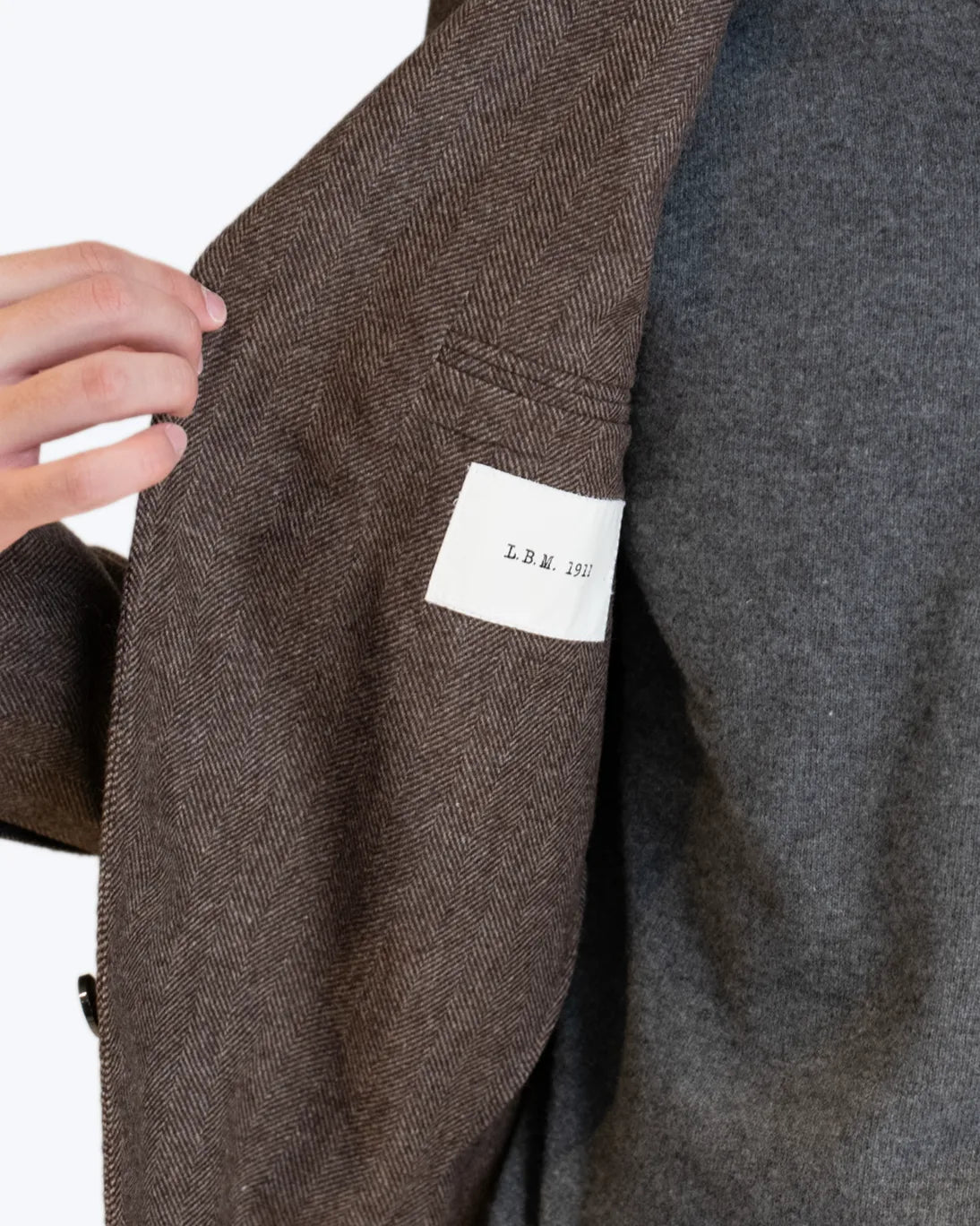 BLAZER  ESPIGA MARRÓN DE LANA L.B.M 1911