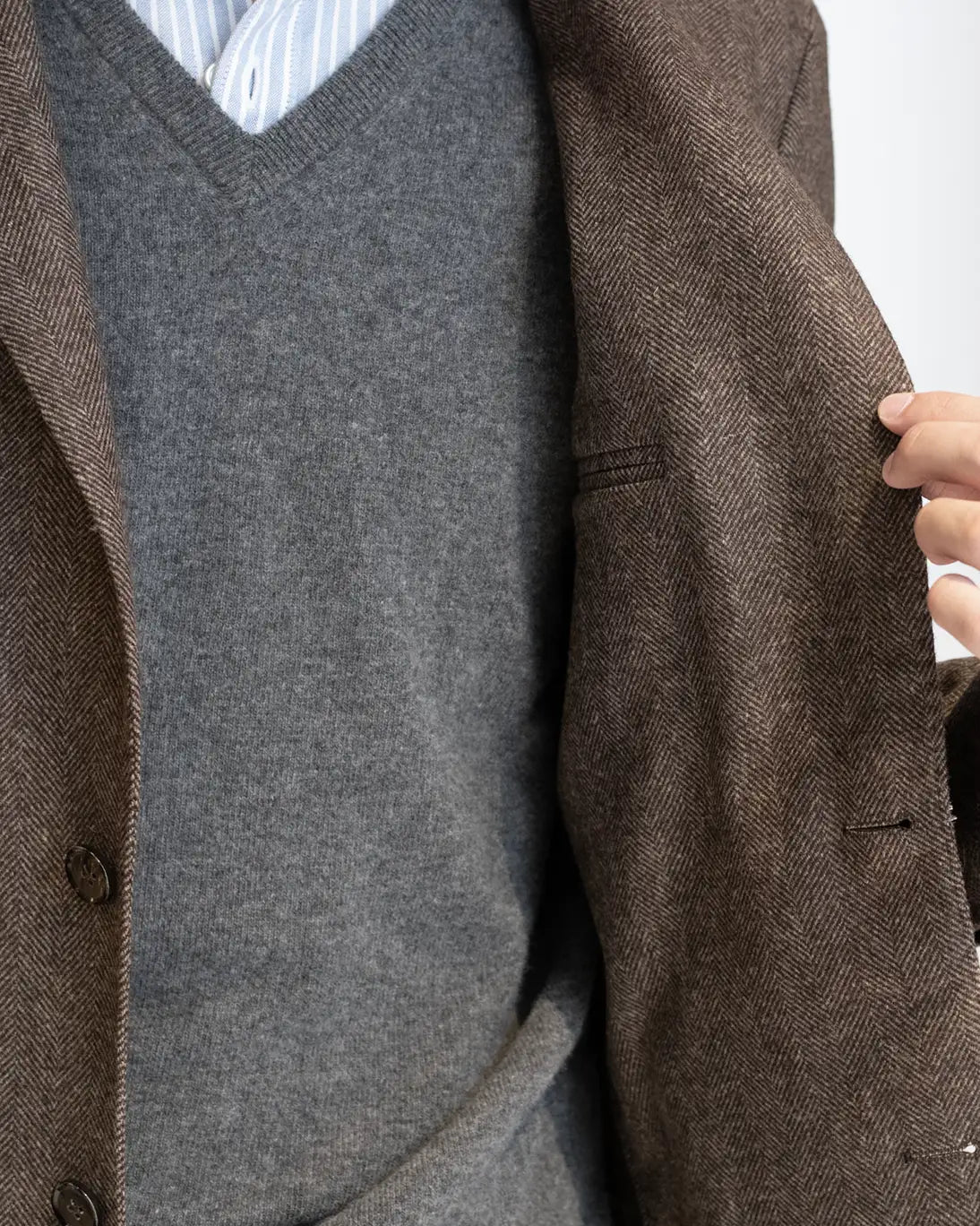 BLAZER  ESPIGA MARRÓN DE LANA L.B.M 1911