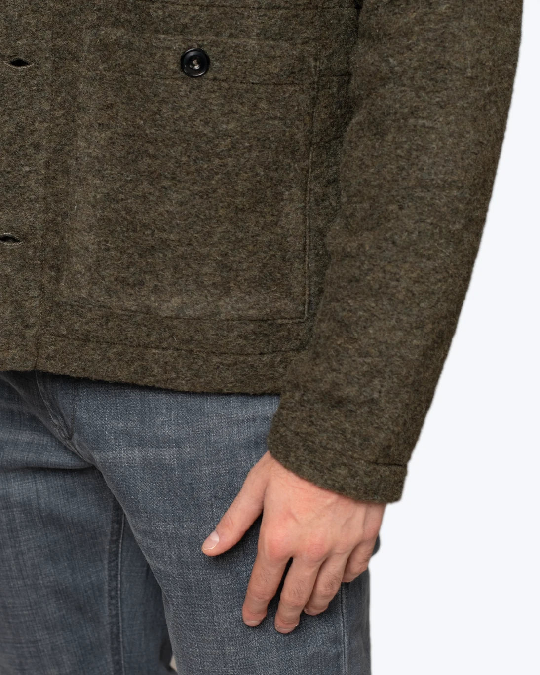 CHAQUETA DE LANA VERDE HARTFORD