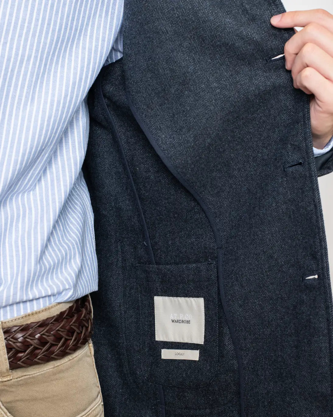 BLAZER DE ESPIGA AZUL AT.P.CO